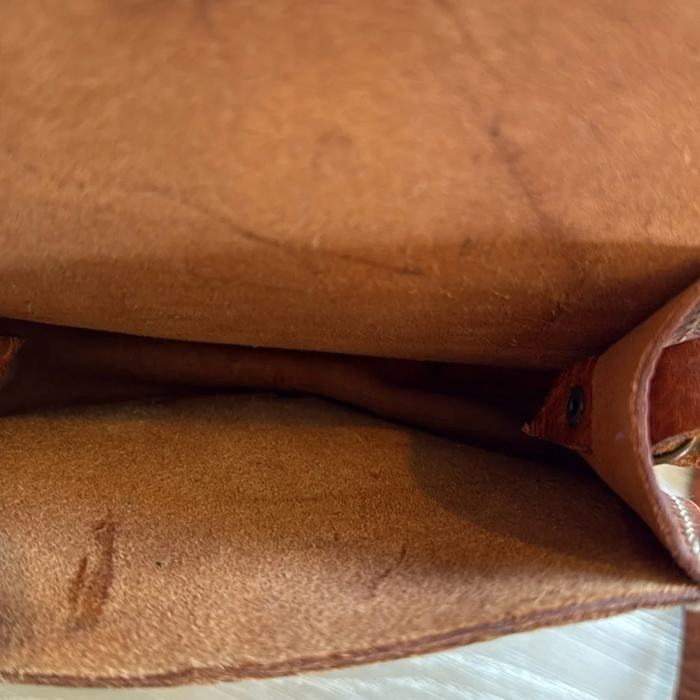 Vintage leather shoulder bag - Picture 5 of 7